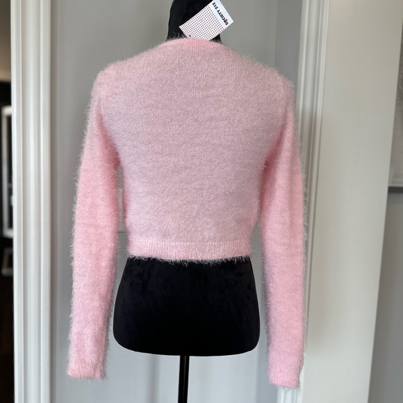 ✨NWT✨ Retired Style‼️ Society 212 Y2K Pink Fuzzy Cropped Sweater - Picture 5 of 14